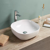 Above Counter Basin Soft Square Gloss White 415x415x145mm