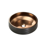 Above Counter Basin Round Black And Copper 410x410x150mm