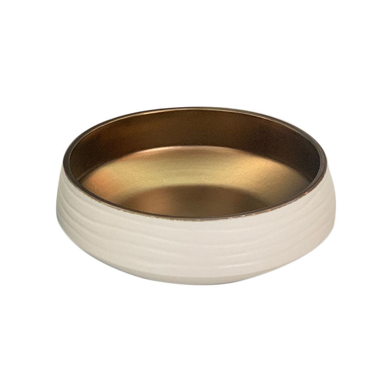 Above Counter Basin Round White And Copper 410x410x150mm