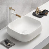 Above Counter Basin Rectangular Matte White 450x400x145mm