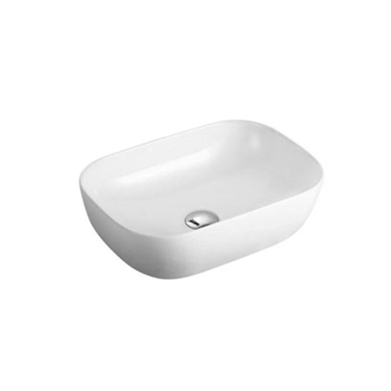 Above Counter Basin Soft Square Gloss White 460x320x135mm