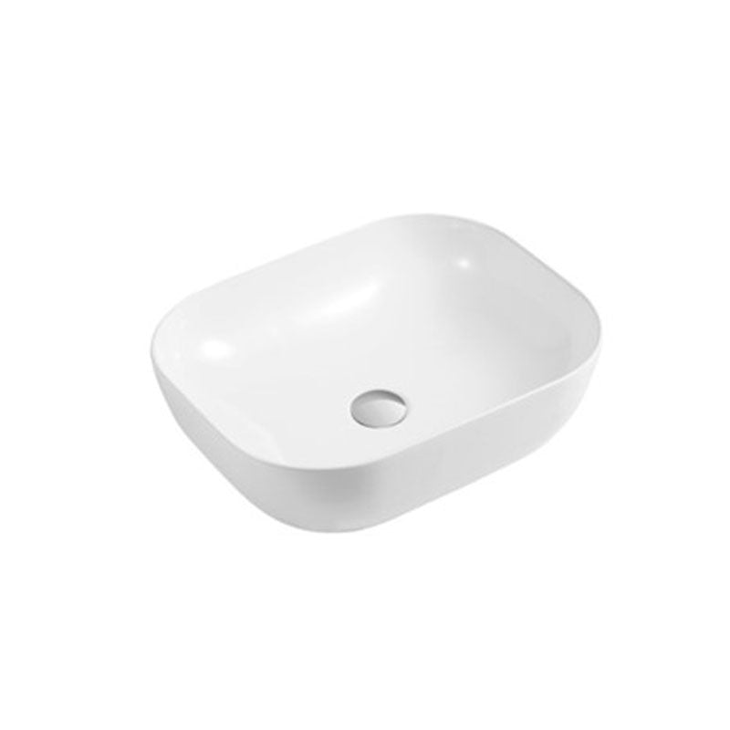 Above Counter Basin Soft Square Gloss White 465x375x120mm