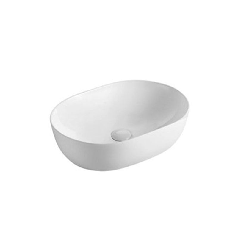 Above Counter Basin Soft Square Gloss White 490x350x135mm