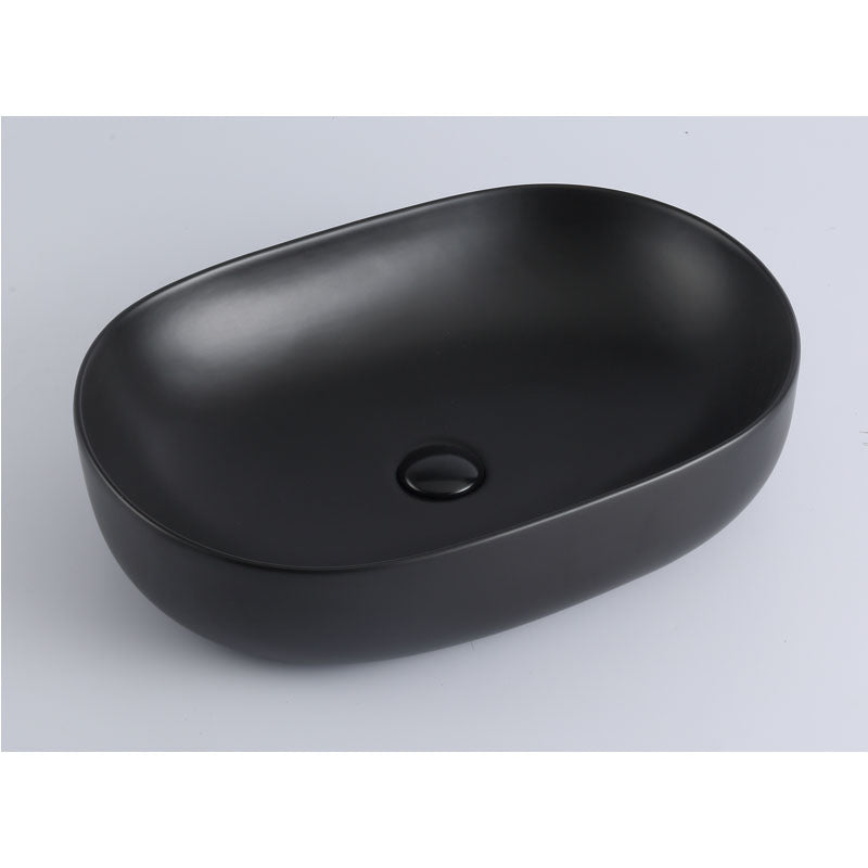 Above Counter Basin Rectangular Matte Black 490x350x135mm