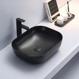 Above Counter Basin Rectangular Matte Black 505x405x140mm