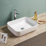 Above Counter Basin Soft Square Gloss White 500x390x130mm