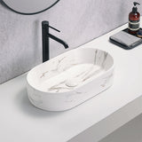 Above Counter Basin Oval Matte White Carrara 525x300x115mm