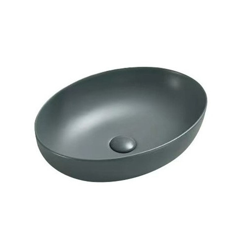 Above Counter Basin Oval Matte Grey 520x395x130mm