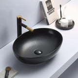 Above Counter Basin Oval Matte Black 520x395x130mm
