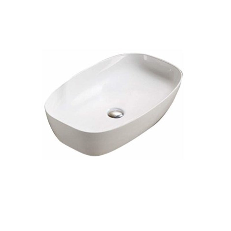 Above Counter Basin Soft Square Gloss White 600x380x138mm