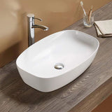 Above Counter Basin Soft Square Gloss White 600x380x138mm