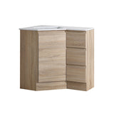 Corner Series (PC60) Natural Timber 880x880x820mm Back to Corner CABINET ONLY
