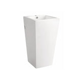 Free standing Basin With Overflow Square Gloss White 510x460x850mm