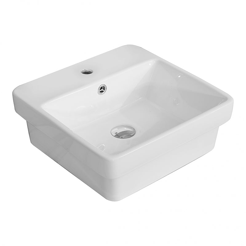 Insert Basin With Tap Hole With Overflow Gloss White 410x410x130mm ...