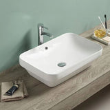 Insert Basin With Overflow Gloss White 605x405x155mm