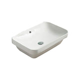 Insert Basin With Overflow Gloss White 605x405x155mm