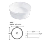 Insert Basin Gloss White 360x360x120mm