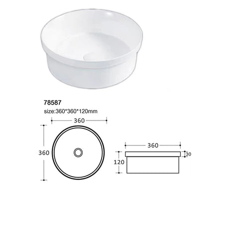 Insert Basin Matte Black 360x360x120mm