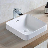Insert Basin With Overflow Gloss White 420x420x155mm