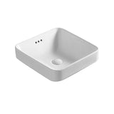 Insert Basin With Overflow Gloss White 420x420x155mm