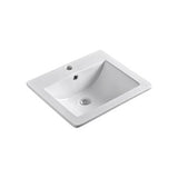 Insert Basin With Overflow Gloss White 535x450x180mm
