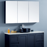 Brighton Pencil Edge Shaving Cabinet Matt Black 1200x750x150mm