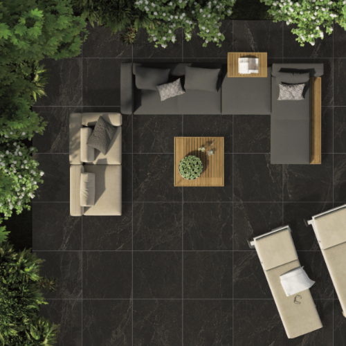 Pietra Black Matt 600x600