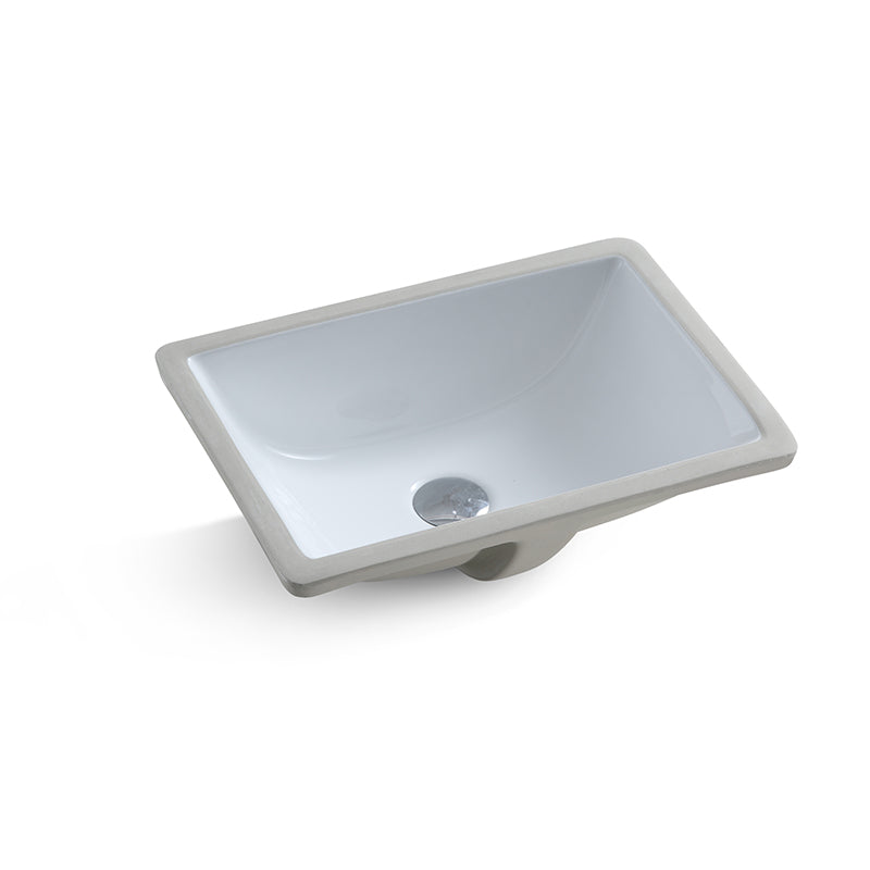 Under Counter Basin With Overflow Gloss White 455x330x190mm