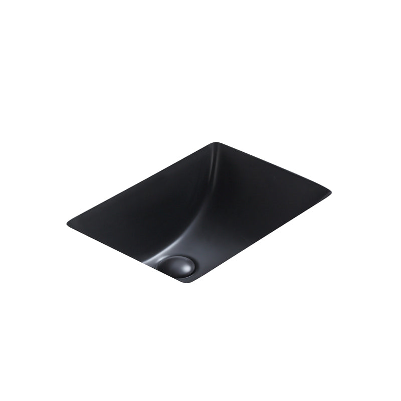 Under Counter Basin With Overflow Matte Black 455x330x190mm