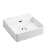 Above Counter/Wall Hung Basin No Tap Hole With Overflow Gloss White 425x425x130mm