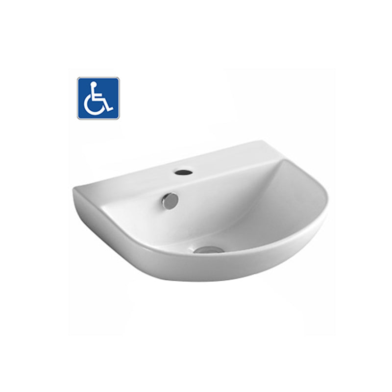 Wall Hung Basin With Overflow Gloss White 440x360x180mm