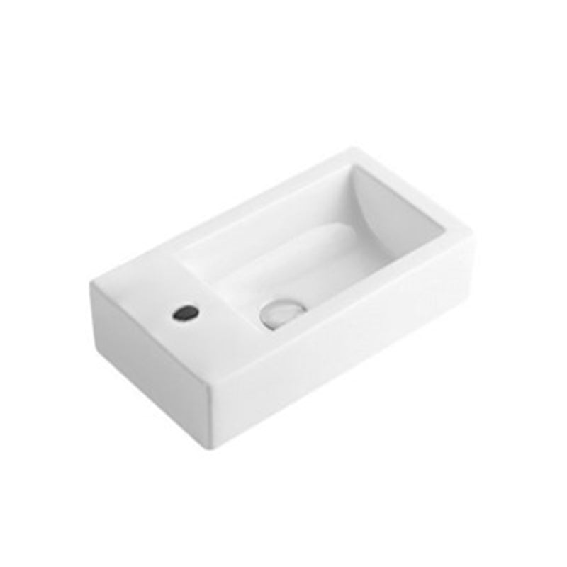 Wall Hung Basin Right Hand Bowl Gloss White 455x250x120mm