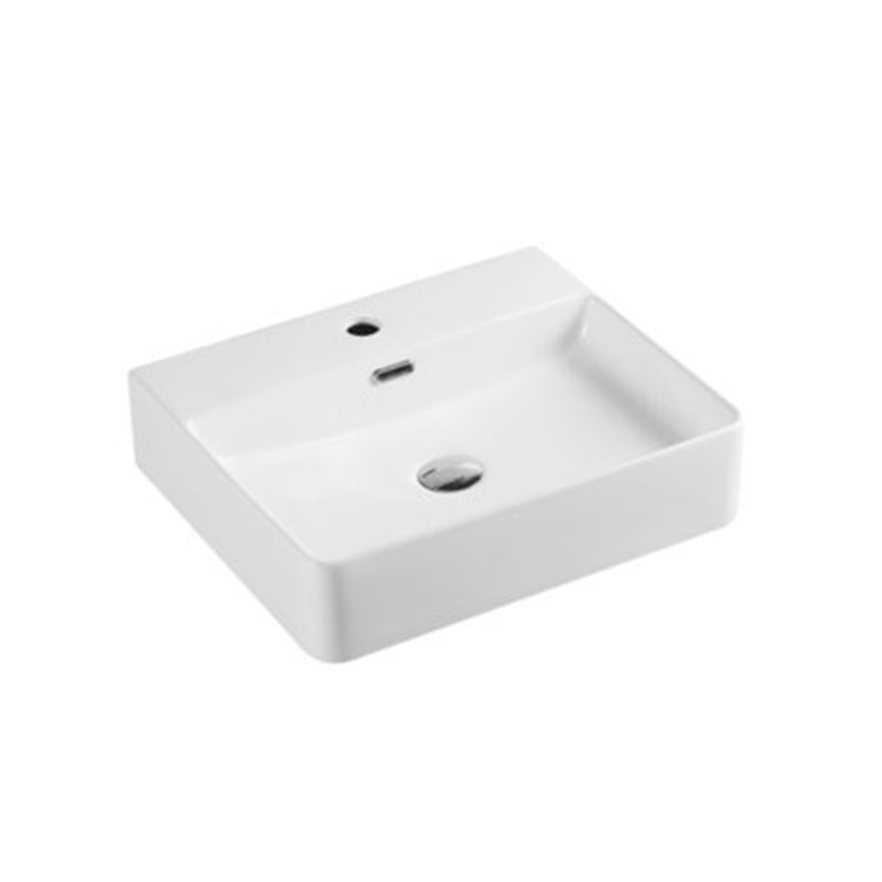 Above Counter/Wall Hung Basin No Tap Hole With Overflow Gloss White 500x420x120mm