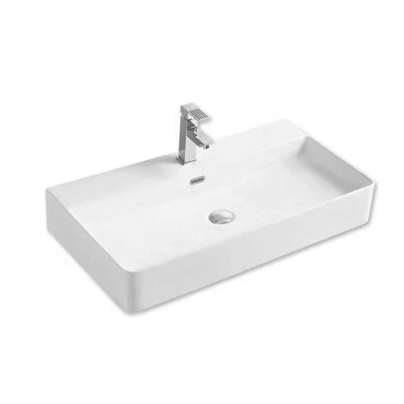 Above Counter/Wall Hung Basin With Overflow Gloss White 700x420x140mm