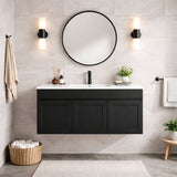 Paris Series Matt Black 1200x455x520mm CABINET ONLY