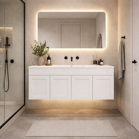 Paris Series Single Bowl Matt White 1500x455x520mm CABINET ONLY