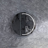 LED Pearl Collection Round Shaving Cabine Matt White 800x800x130mm
