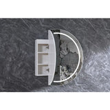 LED Pearl Collection Round Shaving Cabine Matt White 800x800x130mm