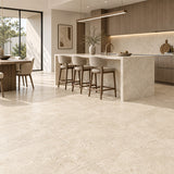 Travertino Lux Bianco Matt 600x600