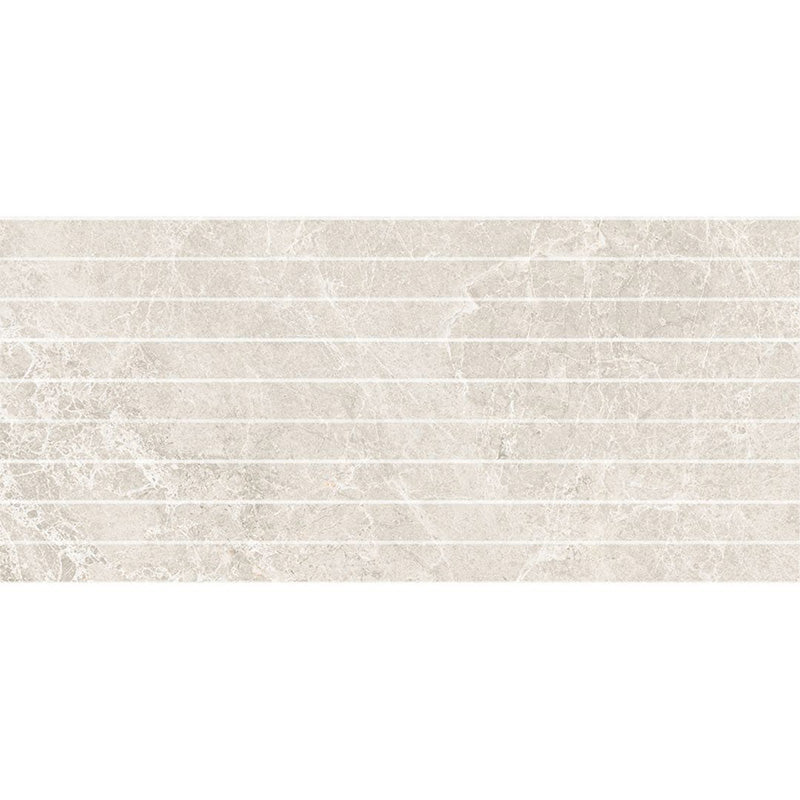 Pietra White Matt Strip Mosaic 28x600mm On 300x600 Mesh