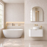 Plateau Series Wall Hung Vanity Matt White 1180x455x420mm Cabinet Only