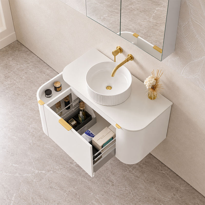 Plateau Series Wall Hung Vanity Matt White 1180x455x420mm Cabinet Only