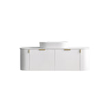 Plateau Series Wall Hung Single Bowl Matt White 1480x455x420mm CABINET ONLY