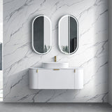 Plateau Series Wall Hung Double Bowl Matt White 1480x455x420mm CABINET ONLY