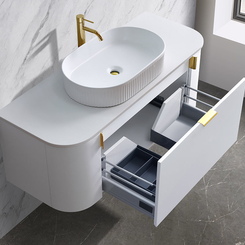 Plateau Series Wall Hung Single Bowl Matt White 1480x455x420mm CABINET ONLY