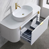 Plateau Series Wall Hung Single Bowl Matt White 1480x455x420mm CABINET ONLY