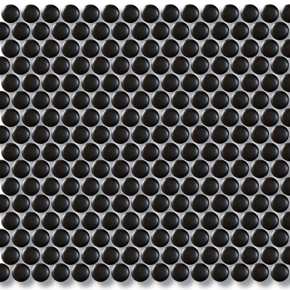 PENNY ROUND MOSAIC 19MM BLACK GLOSS 315x310