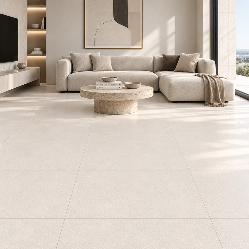 Portland Vein Cut White Matt 600x600