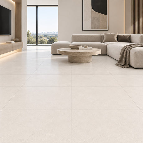 Portland Vein Cut White Matt 600x600