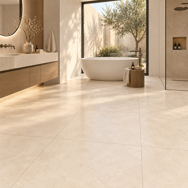 Portland Vein Cut Beige Matt 600x600
